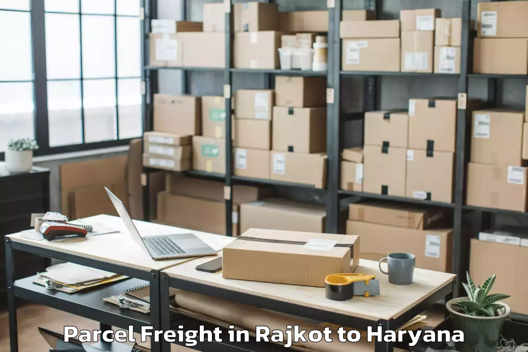 Quality Rajkot to Gharaunda Parcel Freight